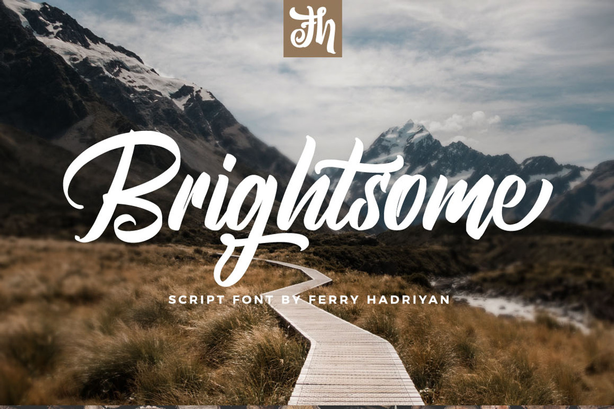 Brightsome - Script Font, a Script Font by FHFont (Photo 10 of 10)