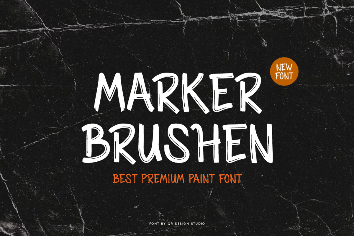 Marker Brushen - Premium Paint Font, a Handwritten Font by QR Design Studio (Photo 1 of 6)