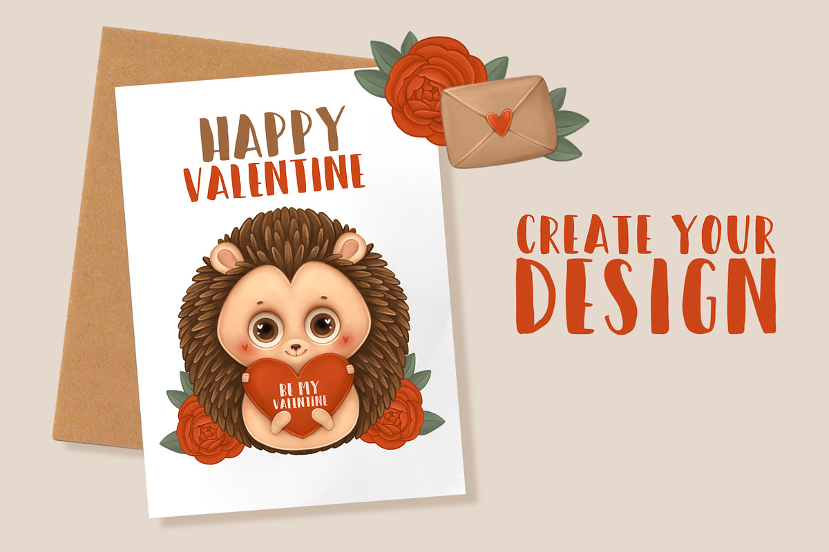 Valentine’s Day Hedgehog, an Illustration by designs.svkl (Photo 4 of 4)