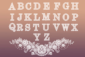 Wedding frames and alphabet.
