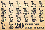 Rocking Chair Silhouette Bundle, an Object Graphic by hafijul (Thumbnail 1 of 4)