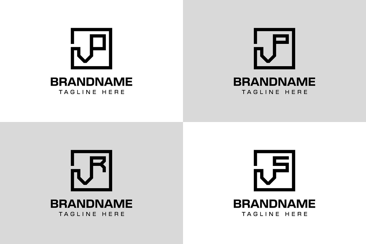 Letters VO VP VR VS Monogram Logo, a Branding & Logo Template by Pray Art Design Studio