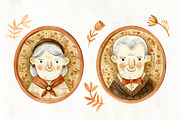 Cute Grandmothers and Grandfathers, an Illustration by babenkoirusa (Thumbnail 5 of 12)