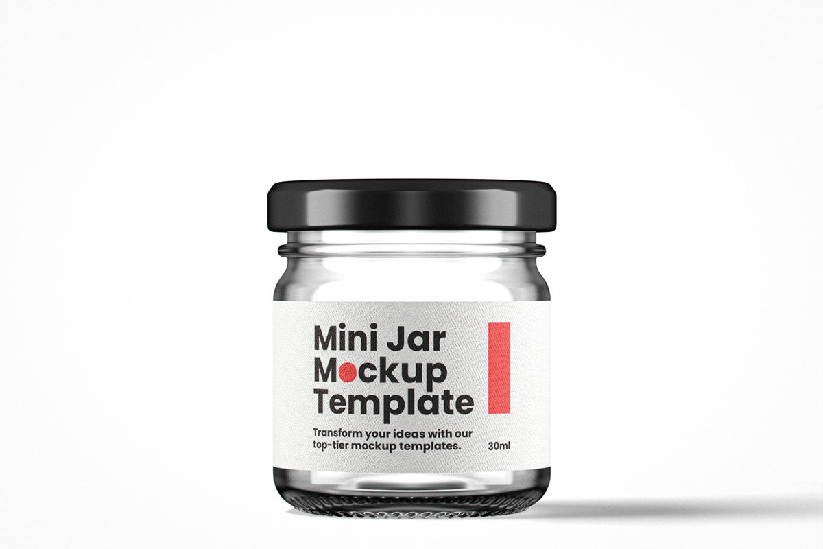 Mini Glass Jar Mockup Pack, a Cups & Container Mockup by Designer Dude (Photo 6 of 6)
