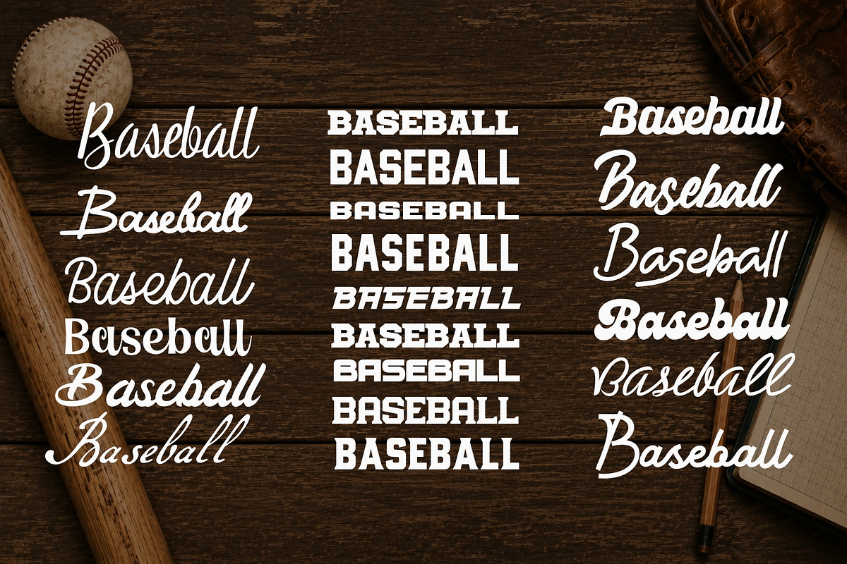 Baseball Font Bundle - 20 Fonts!, a Script Font by HipFonts (Photo 2 of 12)
