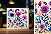 11 purple folk flower wall art print, a Decorative Illustration by ARTOZEN DIGITAL (Thumbnail 7 of 11)