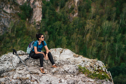 Tourist in the mountains, a Person Photo by SOTNIKOV_MISHA