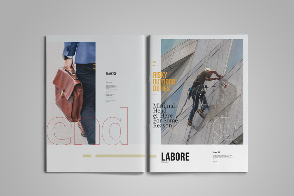 Labore | Magazine Template, a Magazine Template by spidergraph (Photo 12 of 12)