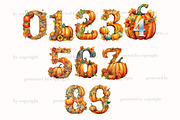 Pumpkin Alphabet Wedding Invitation, a Seasonal Illustration by GlamArtZhanna (Thumbnail 4 of 7)