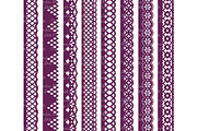 Plum Lace Clipart Borders, an Illustration by Amanda Ilkov (Thumbnail 4 of 5)