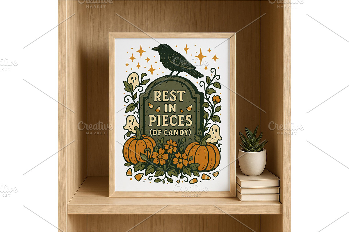 Rest In Pieces of Candy Halloween, a Background Graphic by LaseredNinja (Photo 4 of 7)