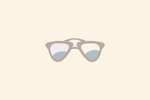 Sun Glasses Icon Clipart Vector