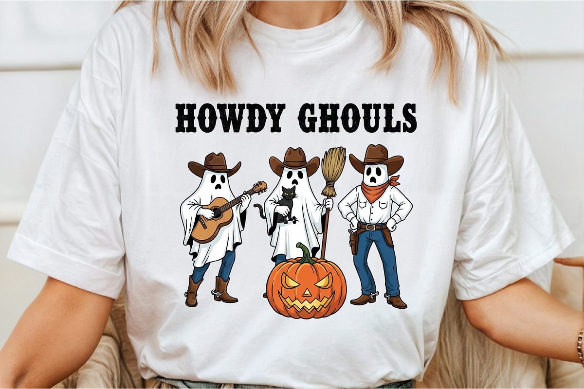 Howdy Ghouls Png, Ghost Halloween PN, an Illustration by DreamCafeArt (Photo 1 of 7)