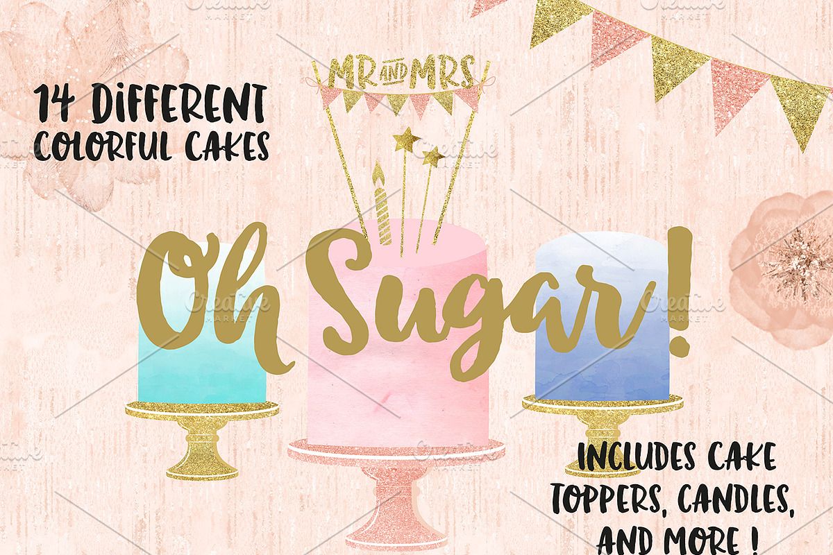 Oh Sugar ! Tall Cakes Collection, a Food Illustration by Nordic.Arg (Photo 1 of 3)