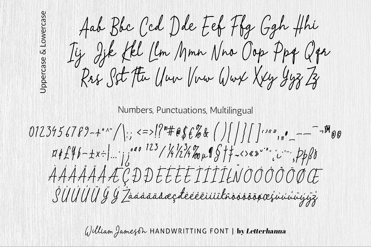 William Jameson Font, a Handwritten Font by Letterhanna Studio (Photo 15 of 15)