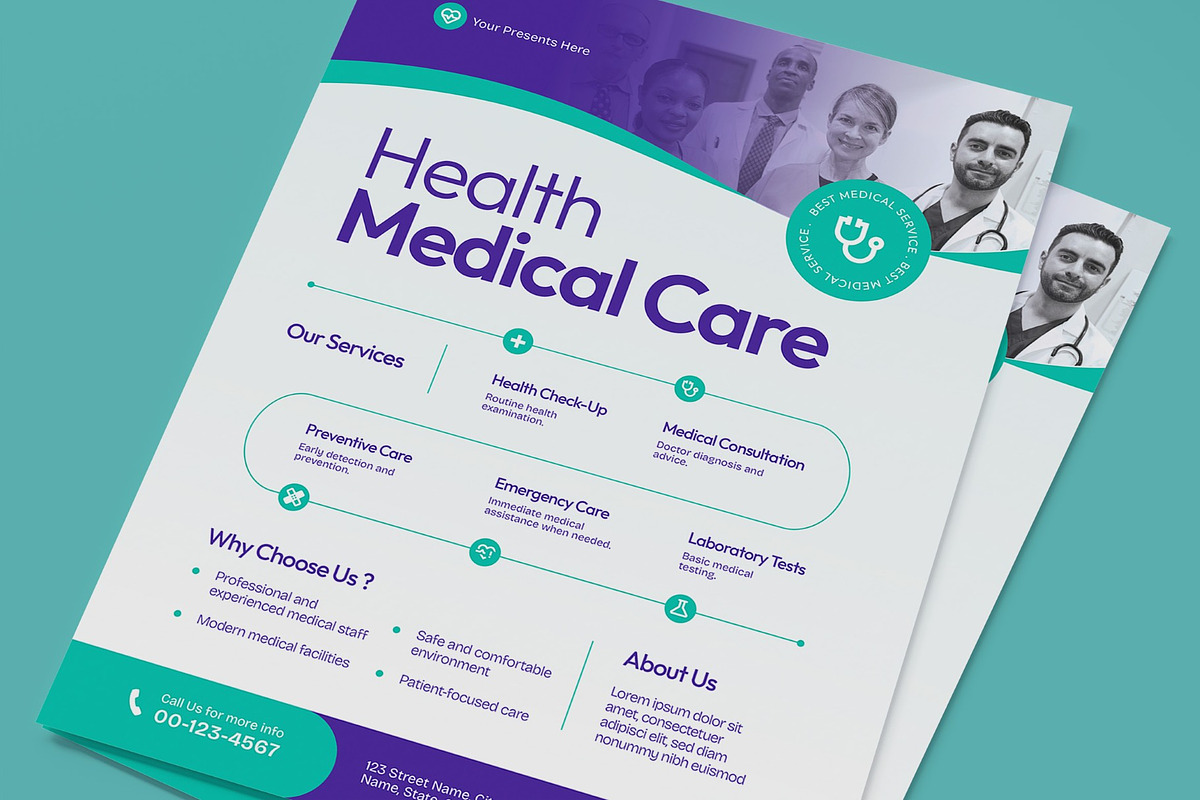 Health Medical Care Flyer, a Flyer Template by graphicook (Photo 2 of 3)