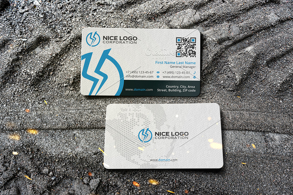 lightning business card, a Business Card Template by Indigo Graphic Shop (Photo 4 of 4)