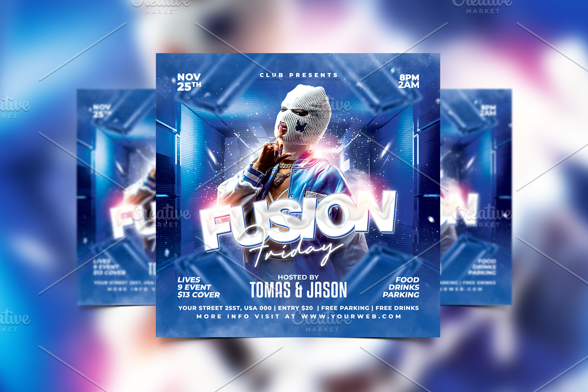 Fusion Friday Night Club Flyer, a Flyer Template by StarPixles11 (Photo 1 of 3)