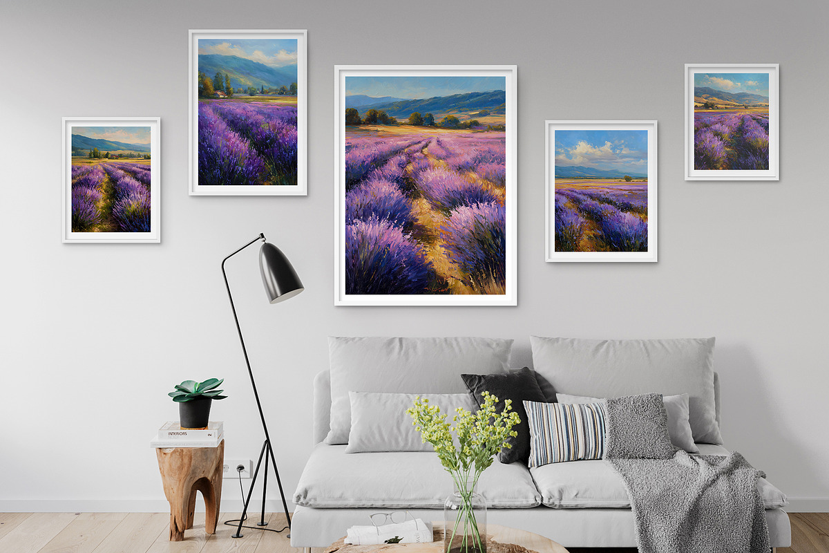 Lavender Field Landscape Artwork, a Decorative Illustration by Housui Patterns (Photo 6 of 12)