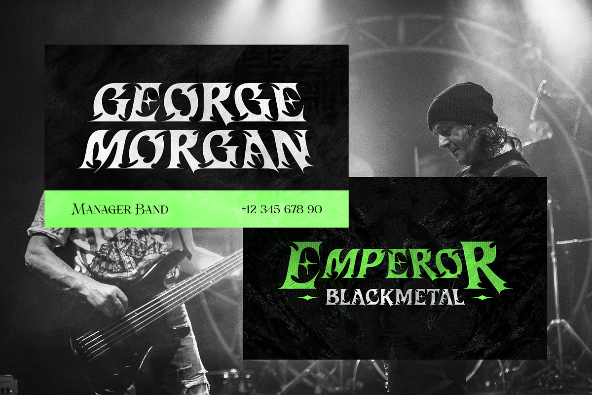 Welltorn - Y2K Black Metal Game Font, a Blackletter Font by Typia Nesia (Photo 6 of 12)