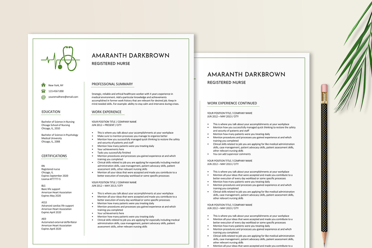 Resume Teamplate Healthcare, a Resume Template by Stanin Studio (Photo 2 of 10)