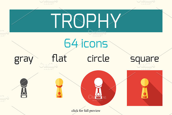 64 Award And Trophy Vector Icons