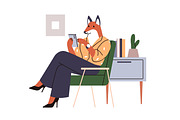 Funny anthropomorphic animals set, an Animal Illustration by Good Studio (Thumbnail 4 of 8)