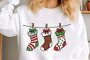 Christmas stockings PNG, an Illustration by Libby Wishes (Thumbnail 2 of 6)