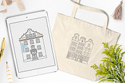 Houses line illustration set, an Object Illustration by NatalieArtShop (Thumbnail 9 of 11)