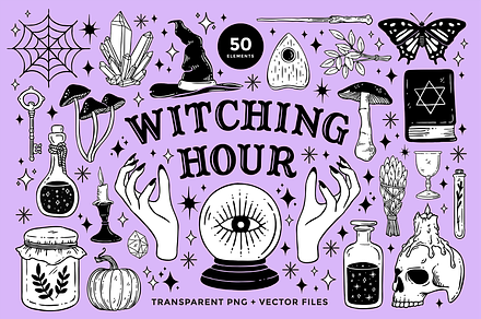 Witchcraft and Magic Illustrations