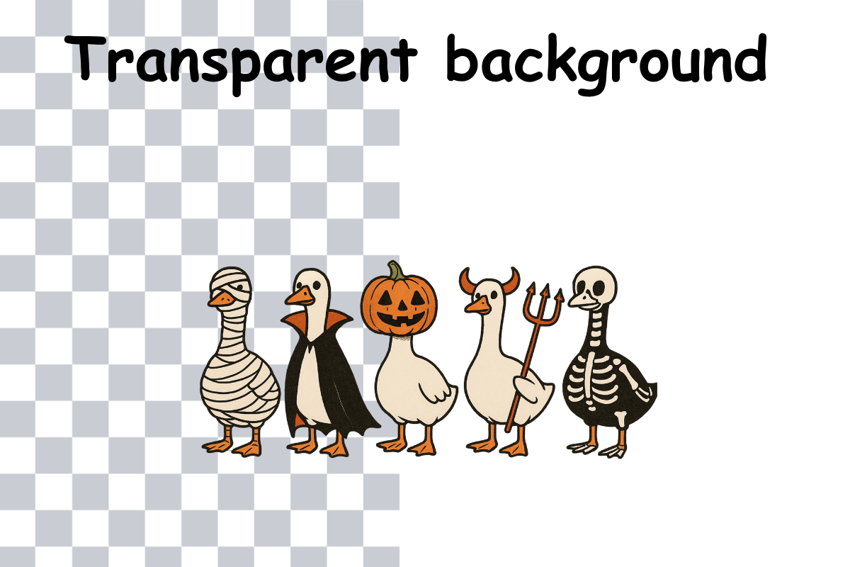 Halloween Goose Squad PNG Bundle, an Object Graphic by Smillyy Threads (Photo 3 of 13)