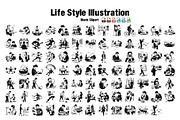 Daily Lifestyle Vector Illustrations, an Illustration by Vector Portal (Thumbnail 1 of 8)