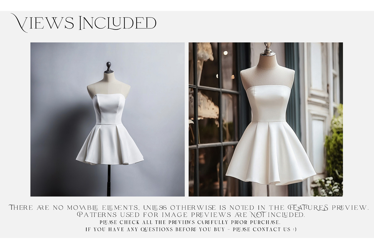 Women's Strapless Mini Dress Mockups, a Product Mockup by mock-ups (Photo 2 of 17)