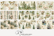 70 vintage woodlands repeat pattern, a Pattern Graphic by Poppy Lane Studio (Thumbnail 7 of 10)