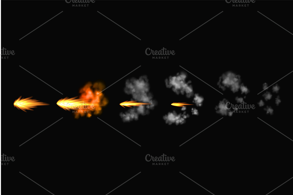 Gun flashes or gunshot, an Object Illustration by Things for designers
