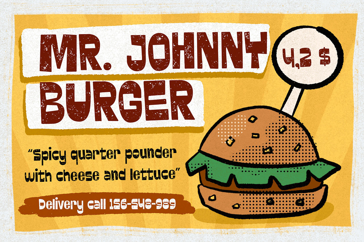 Krenzy Crispy - Crunchy Display Font, a Sans Serif Font by Arterfak Project (Photo 6 of 12)