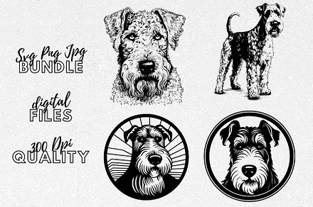 Airedale Terrier SVG - Dog Clipart