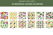 Colorful Vegetable Seamless Patterns, a Pattern Graphic by InkyQueenArt (Thumbnail 2 of 4)