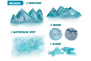 Watercolor winter forest clipart set, an Animal Illustration by ArtfulStudio (Thumbnail 5 of 8)