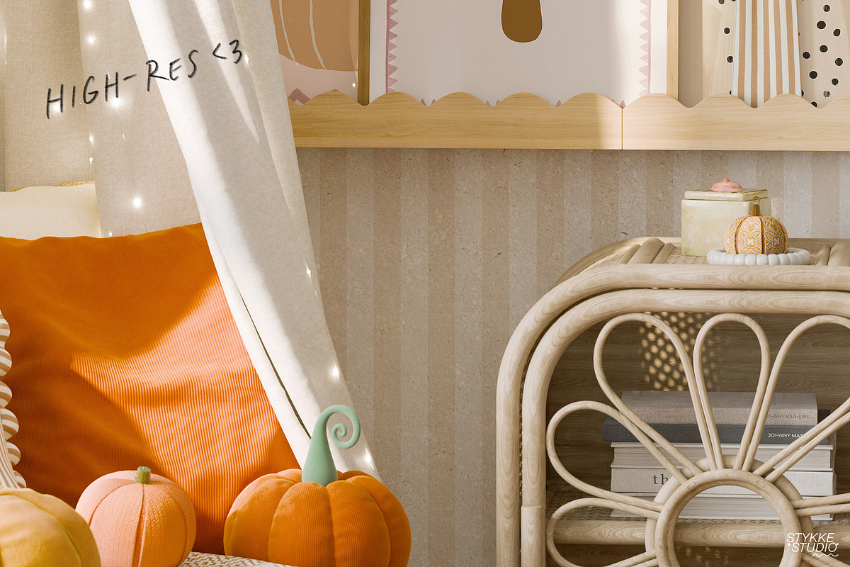 HYGGE PUMPKIN | frame mockup nursery, a Household Mockup by Stykke Studio (Photo 5 of 10)