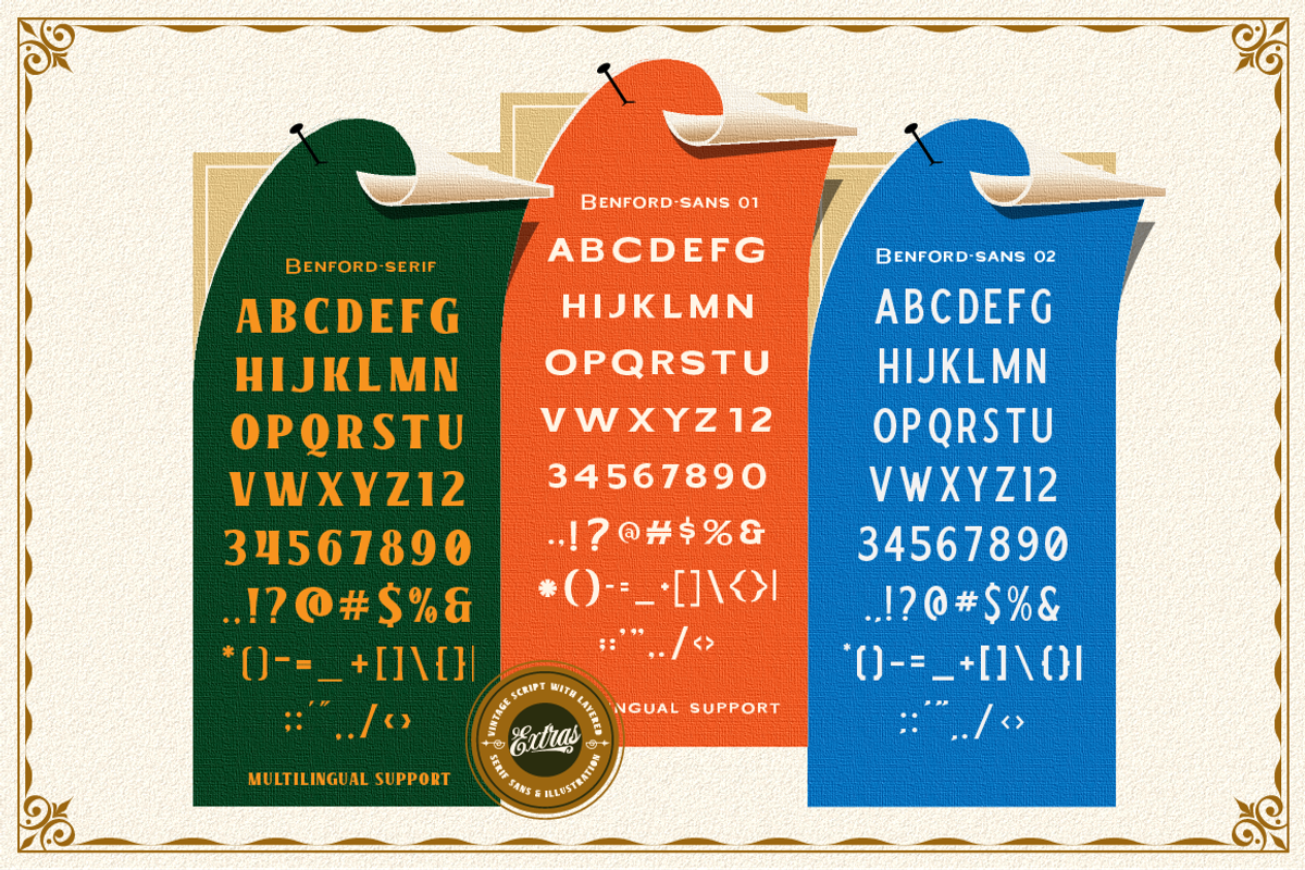 Benford Font Collections + Extras, a Script Font by Angin Studio (Photo 8 of 13)