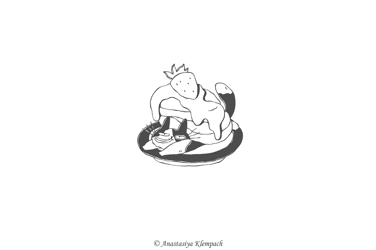 Meowlicious Breakfast, a Food Illustration by Anastasiya Klempach (Photo 6 of 6)