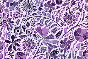 Retro Wildflowers Purple