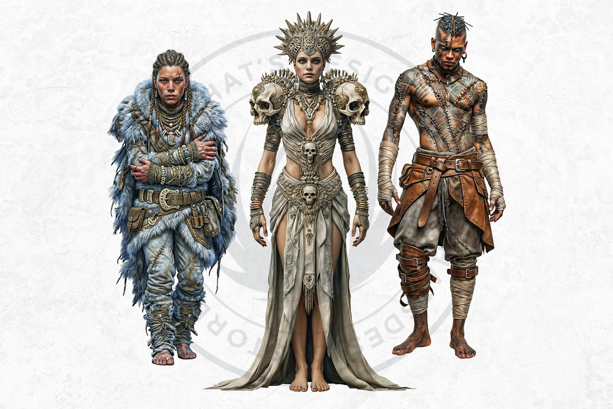Primal Fantasy Tribal Characters PNG, a Person Illustration by ThatsDesignArt (Photo 11 of 13)