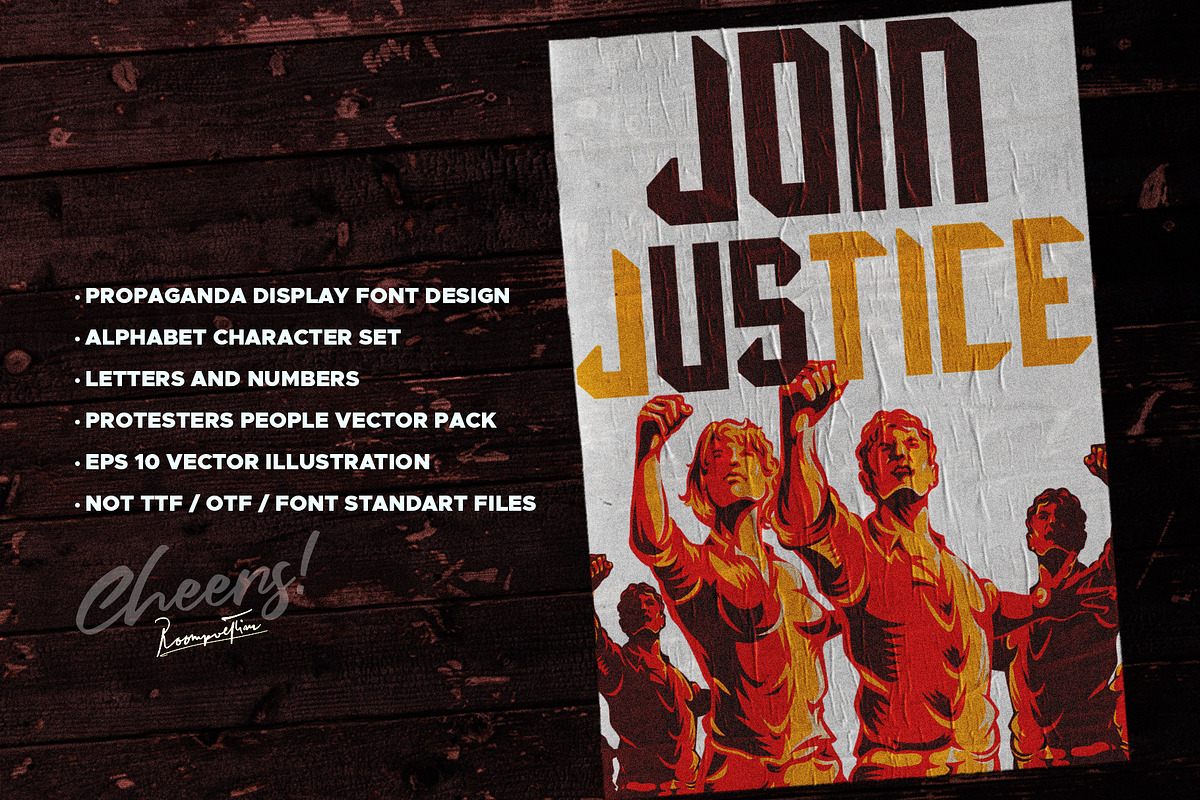 Propaganda Display Font Design, an Illustration by RMPL.std (Photo 4 of 4)