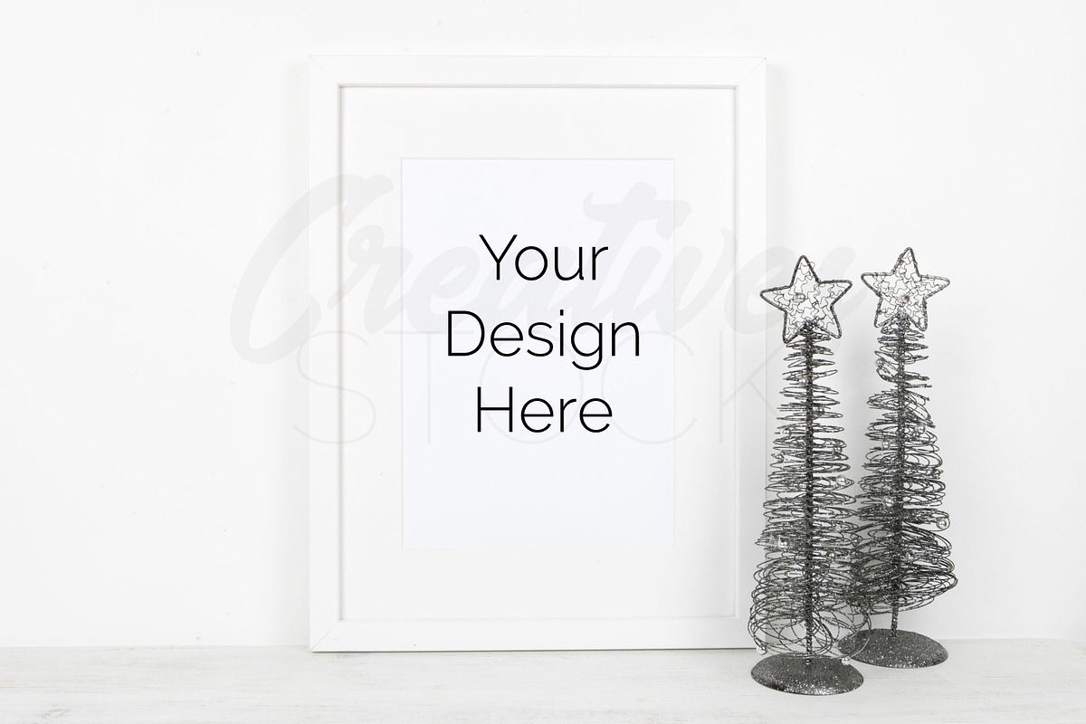 A4 Frame Mockup - Christmas Print, a Print Template by Creatives STOCK