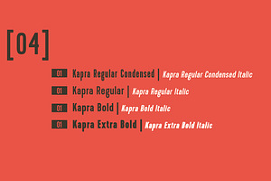 Kapra Fonts Family 50% Off