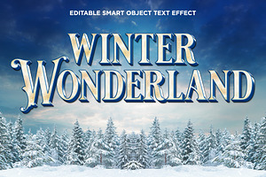 Winter Wonderland 3D Text Effect