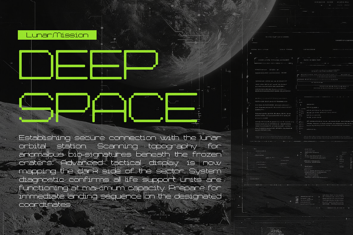 Chronos Galaxia | Pixelated Font, a Sans Serif Font by gracetype_studio (Photo 3 of 12)