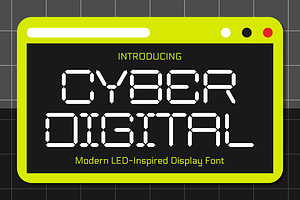 Cyber Digital Modern LED Font